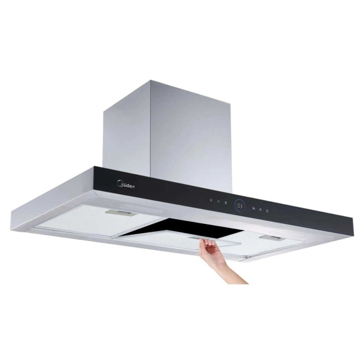 COIFA DE PAREDE INOX 90CM SMART PRO TOUCH MIDEA 127V COIFA DE PAREDE INOX 90CM SMART PRO TOUCH MIDEA 127V