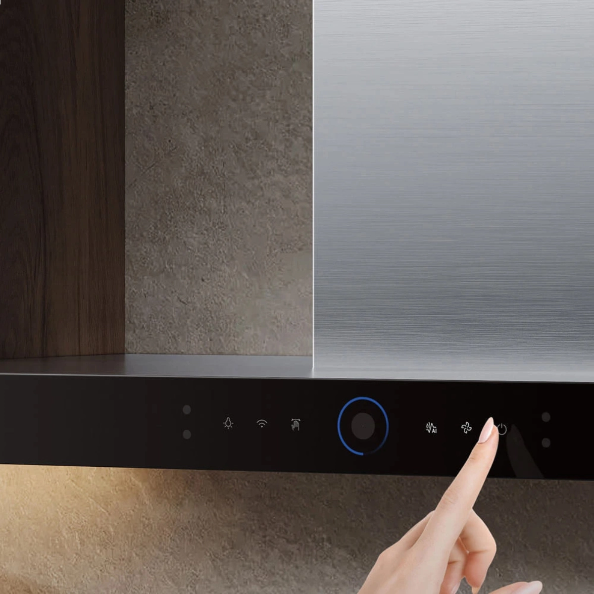 COIFA DE PAREDE INOX 90CM SMART PRO TOUCH MIDEA 127V COIFA DE PAREDE INOX 90CM SMART PRO TOUCH MIDEA 127V