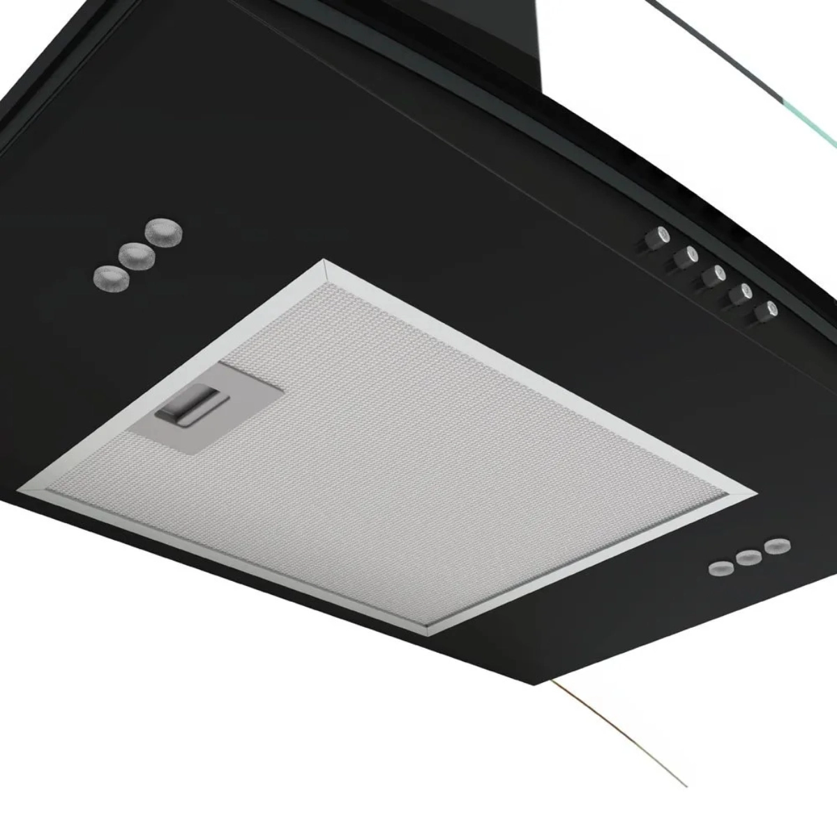 COIFA FOGATTI DE PAREDE CLEAN VIDRO CURVO BLACK 80CM 127V