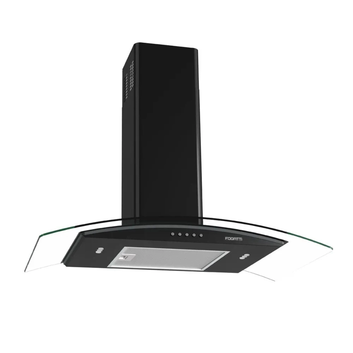 COIFA FOGATTI DE PAREDE CLEAN VIDRO CURVO BLACK 80CM 127V