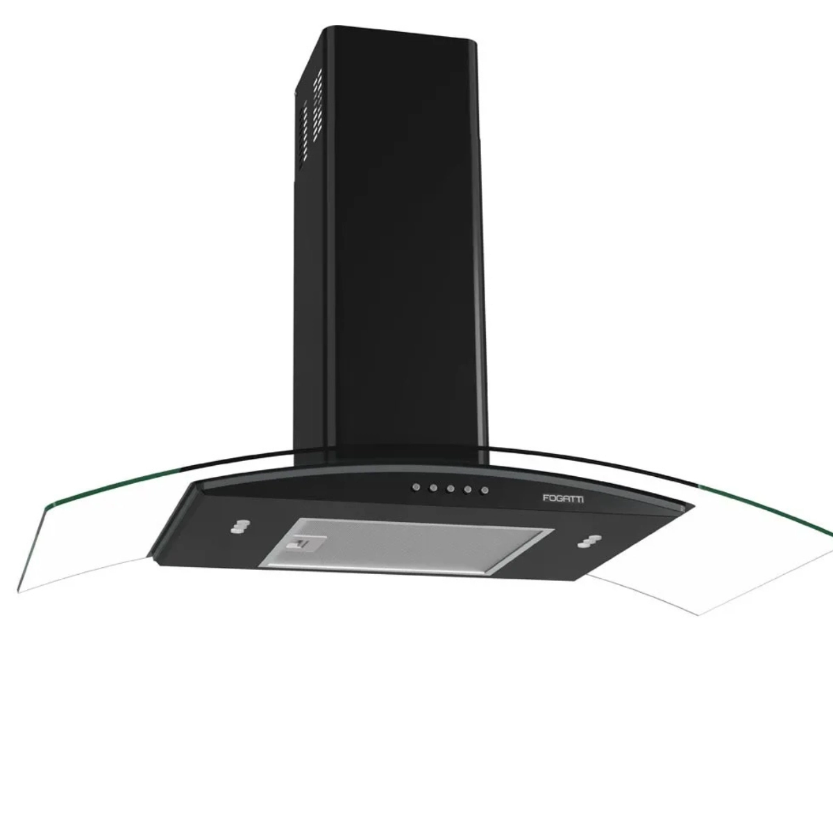 COIFA FOGATTI DE PAREDE CLEAN VIDRO CURVO BLACK 90CM 127V