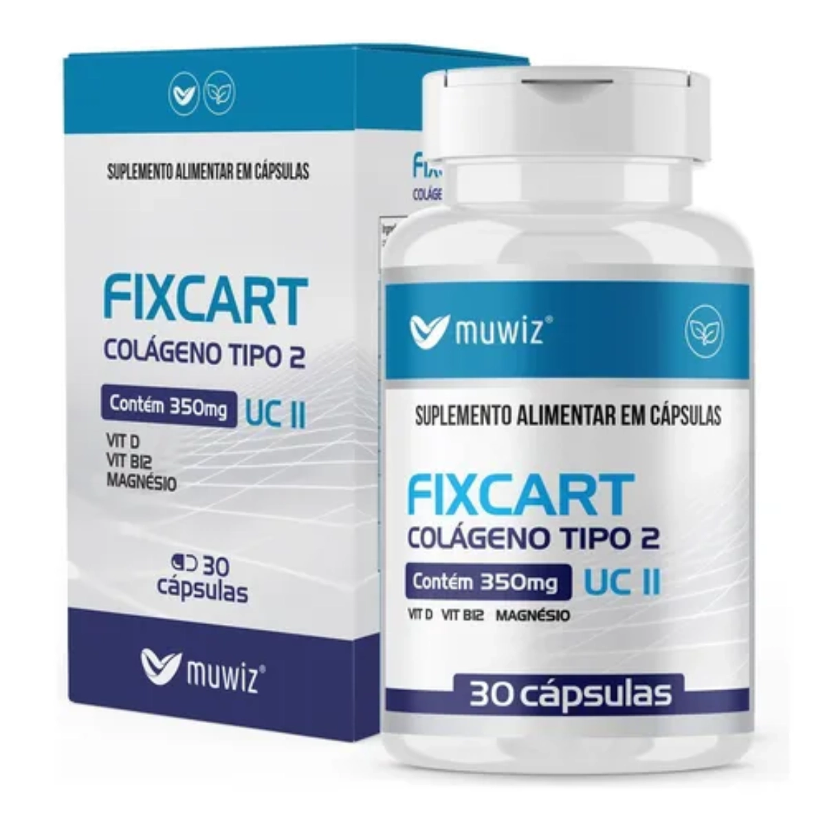 COLAGENO TIPO 2 FIXCART COM 30 CAPSULAS 350MG MUWIZ