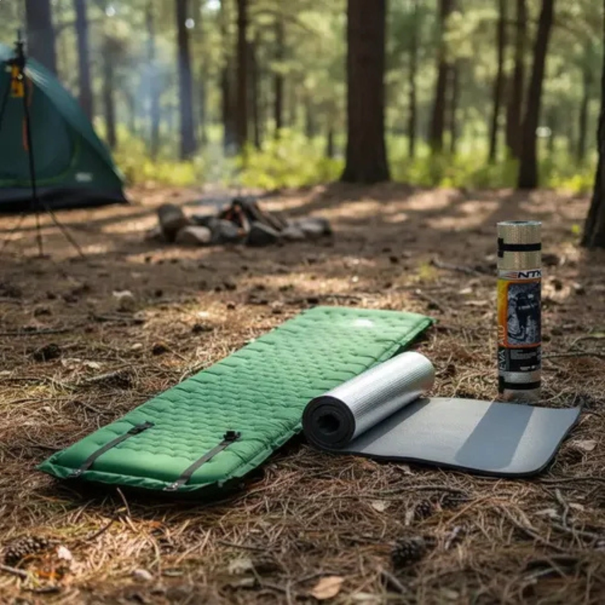 COLCHONETE AUTOINFLAVEL CAMPING SMART GUEPARDO SOLTEIRO VERDE 