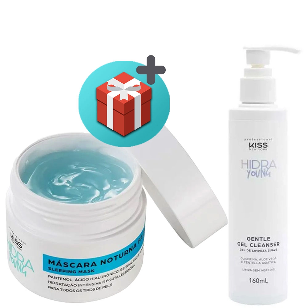 Combo Máscara Noturna Mais Gel de Limpeza para a Pele dos Sonhos Kiss New York Combo Máscara Noturna Mais Gel de Limpeza para a Pele dos Sonhos Kiss New York