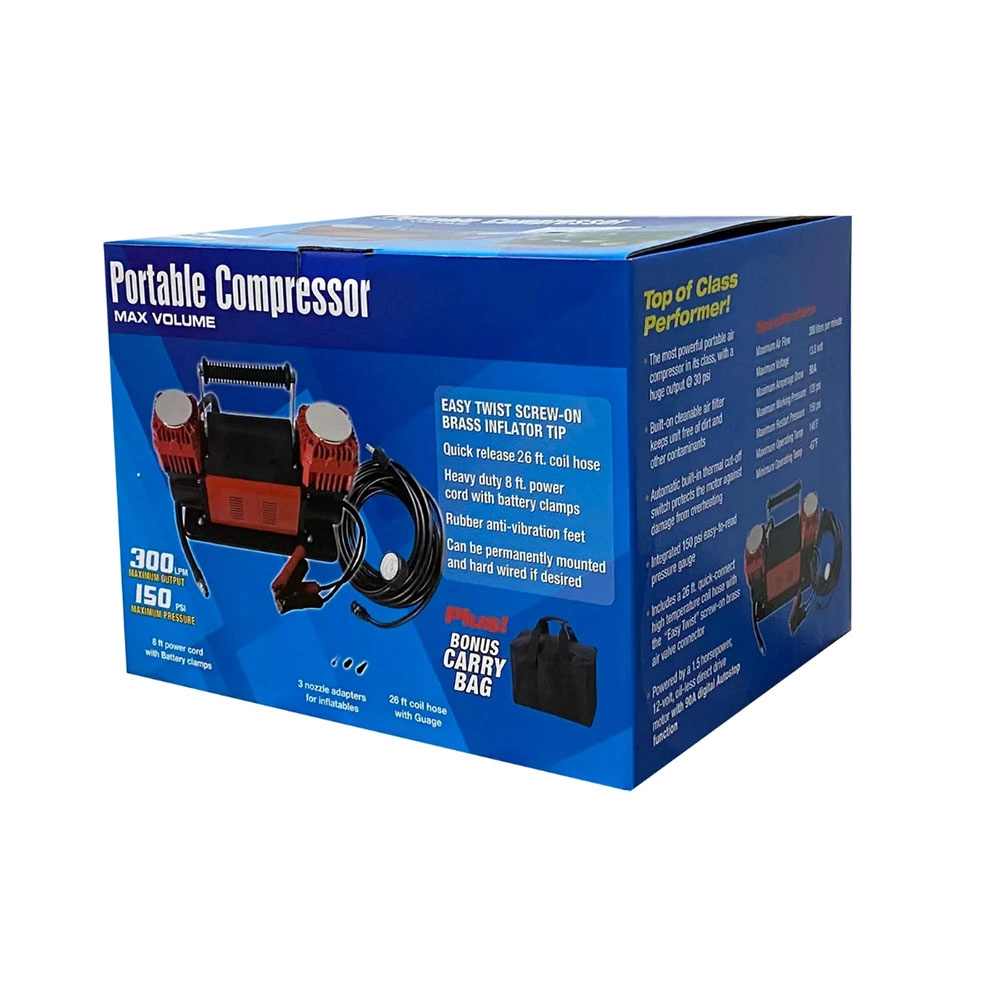 COMPRESSOR DE AR AUTOMOTIVO TRONOS 150 PSI DUPLO PISTÃO 2X60MM 12V COMPRESSOR DE AR AUTOMOTIVO TRONOS 150 PSI DUPLO PISTÃO 2X60MM 12V