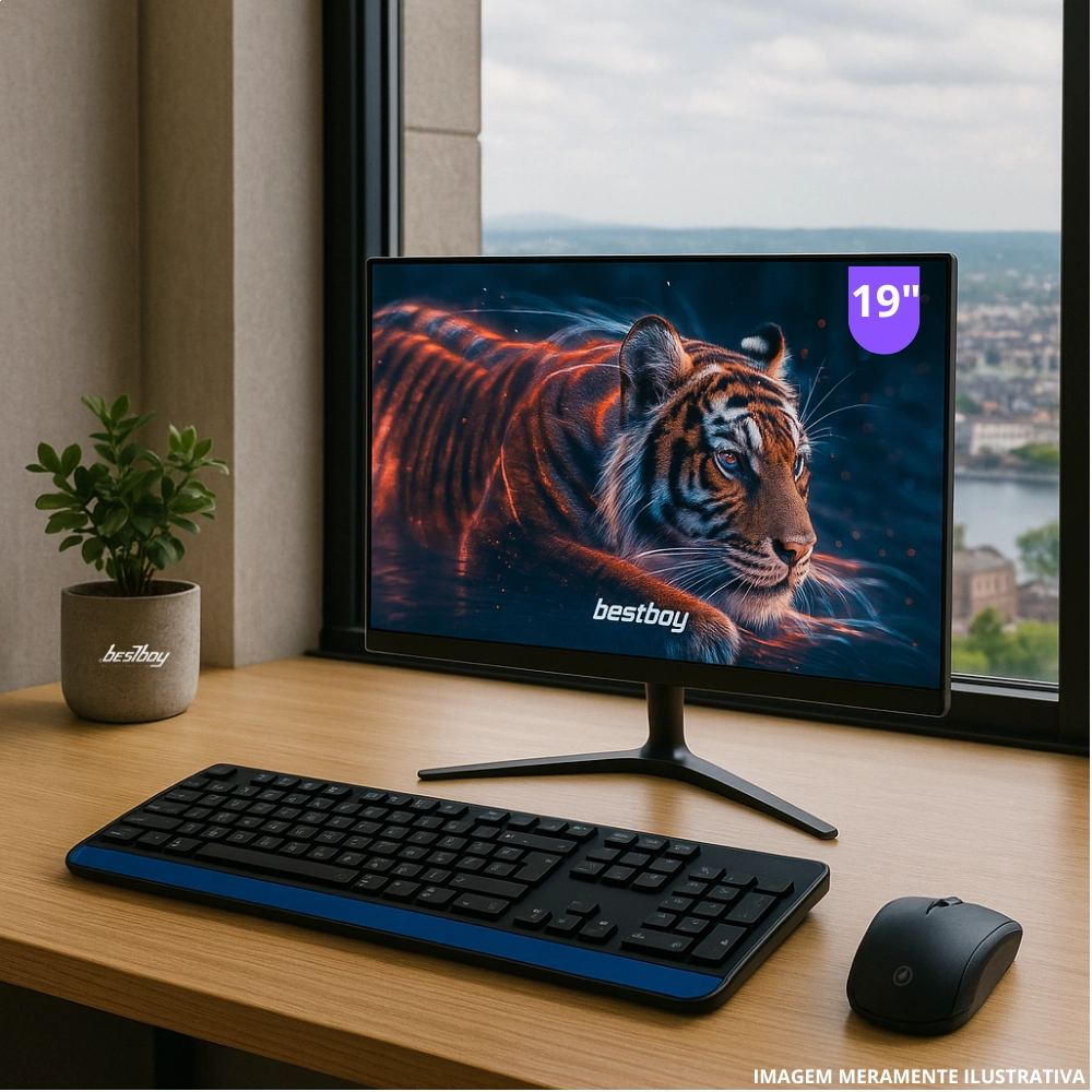 Computador All In One BestBoy 19" Intel Core I5-3470s 8gb Ssd 512 Gb Mouse e Teclado S/ Fio - Windows 10 Trial