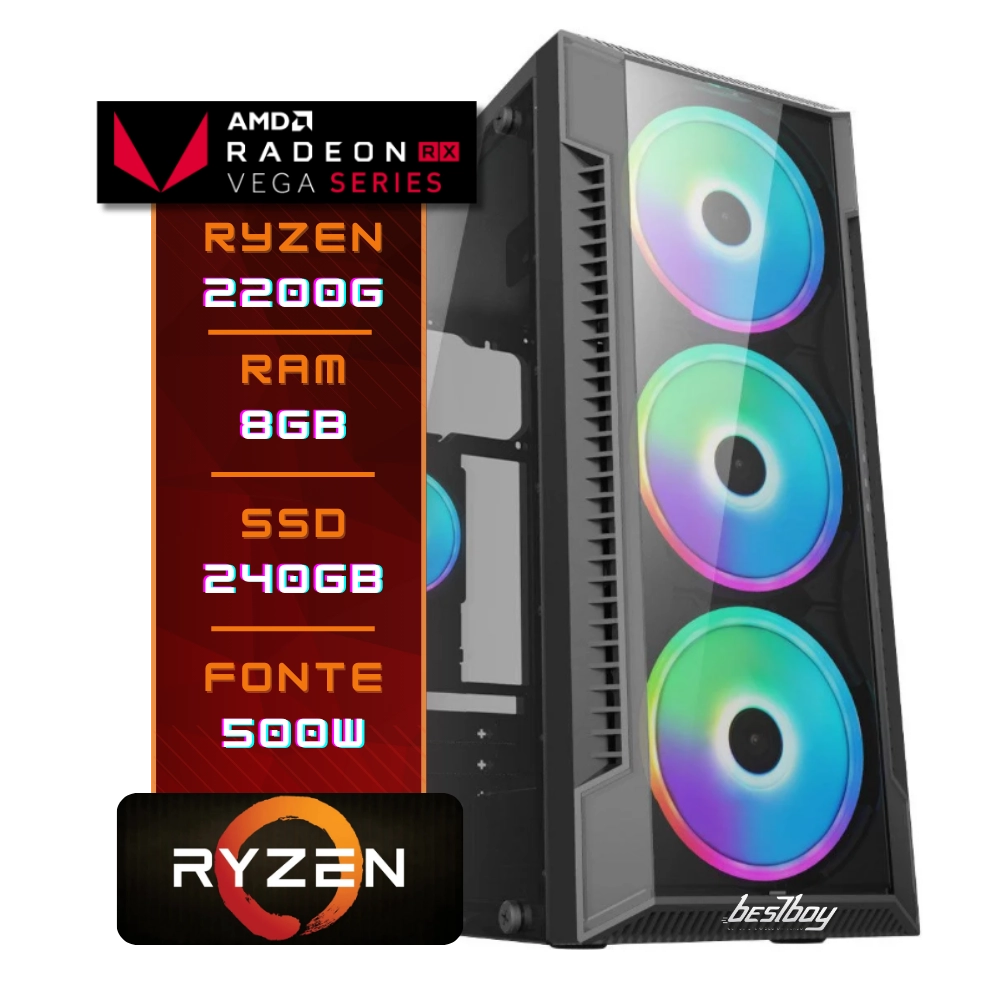 Computador Bestpc Ryzen 3 2200g Gtx1060 8gb Ram Ssd 240gb Windows 10 Computador Bestpc Ryzen 3 2200g Gtx1060 8gb Ram Ssd 240gb Windows 10