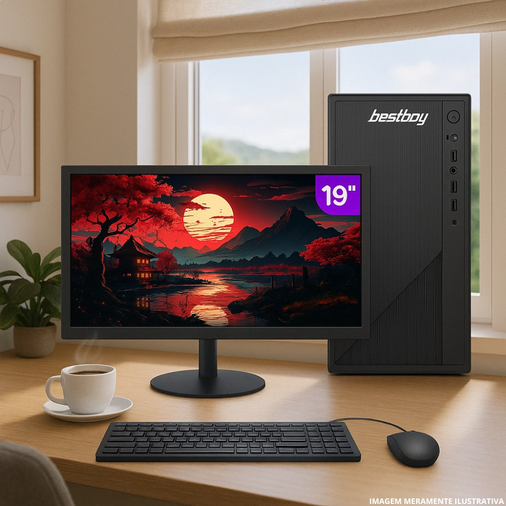 Computador Completo Bestpc Intel I5 8gb Ssd 128gb Monitor Led 19&quot; Windows 10 Trial - BESTBOY