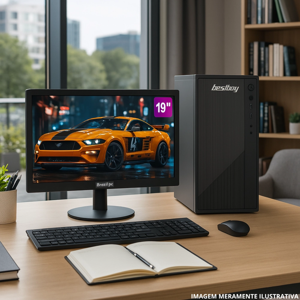 Computador Completo Bestpc Intel I5 8gb Ssd 240gb Monitor Led 19&quot; Windows 10