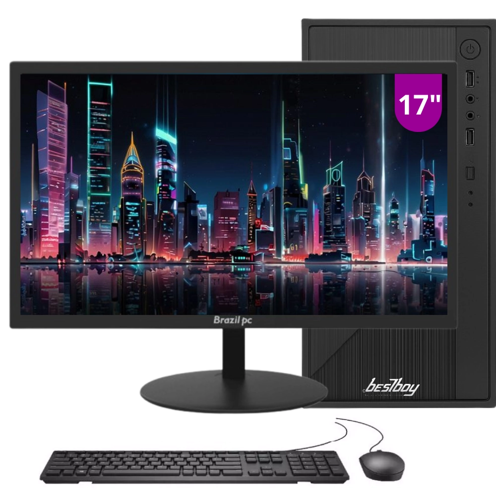 Computador Completo Cpu Intel Core I7 3 Geração 16gb Ssd 512gb Monitor 17.1 Win 10 Trial - BestBoy