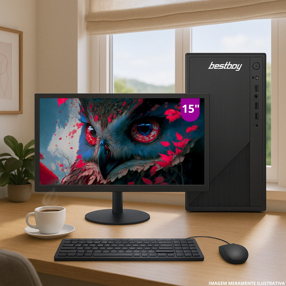 Computador Completo Intel Core I3 4gb Hd 500gb com Monitor 15''