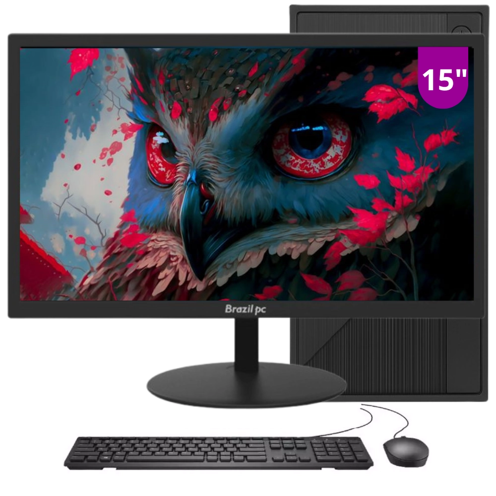 Computador Completo Intel Core I3 4gb Hd 500gb com Monitor 15''