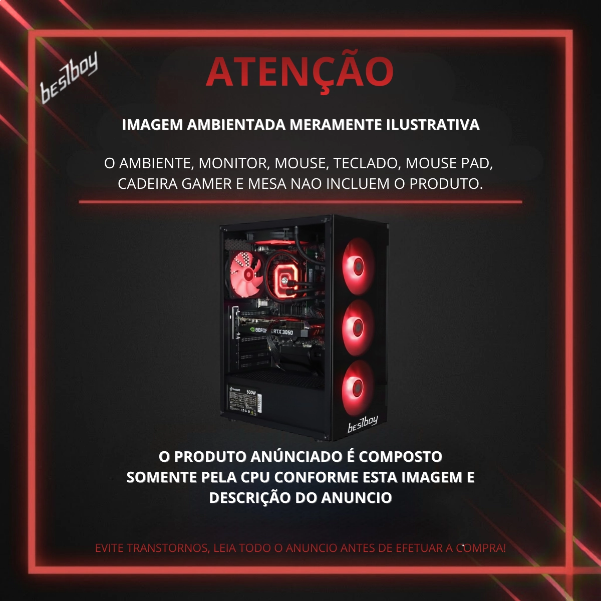 COMPUTADOR GAMER MAX ELITE BESTBOY INTEL CORE I5 13º 16GB RAM SSD 512GB RTX 3050 8GB 500W