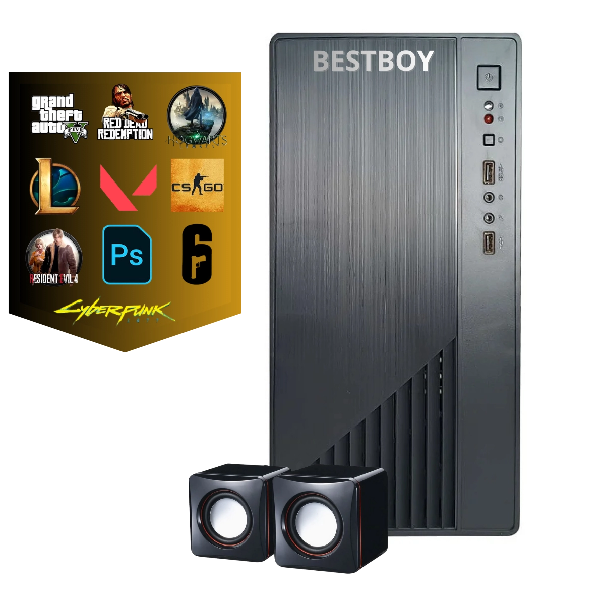 COMPUTADOR GAMER MAX ELITE BESTBOY INTEL CORE I5 8º 16GB RAM SSD 512GB RX 580 8GB 500W MONITOR 20 PRETO