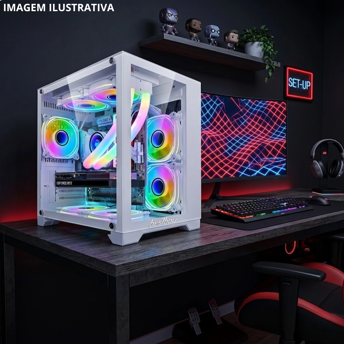 COMPUTADOR GAMER MAX ELITE BESTBOY INTEL CORE I9 14º 32GB RAM SSD 1TB RTX 5060 16GB 800W