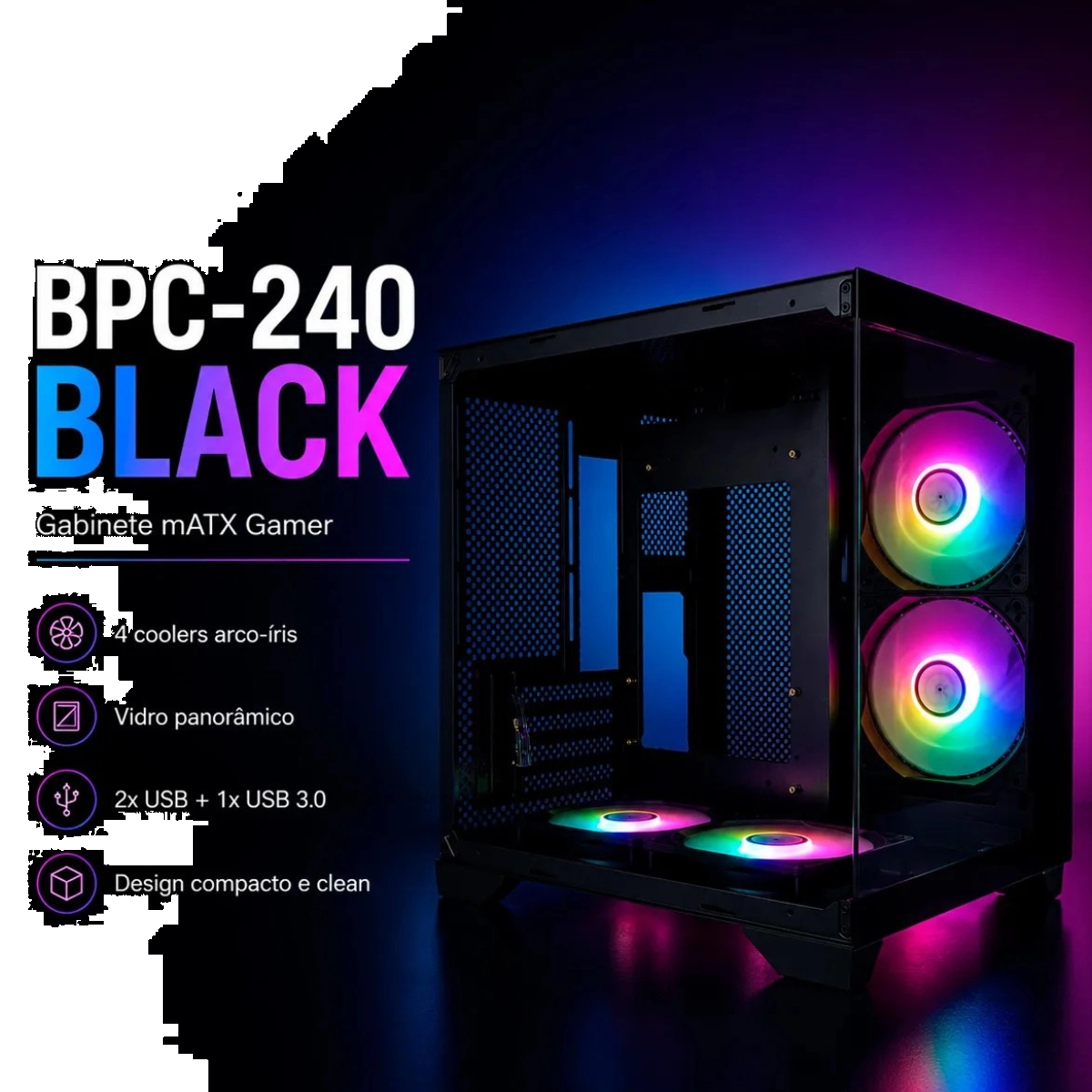 COMPUTADOR GAMER PREMIUM BESTBOY RYZEN 5 5500 16GB RAM SSD 1TB 500W RX 580 8GB