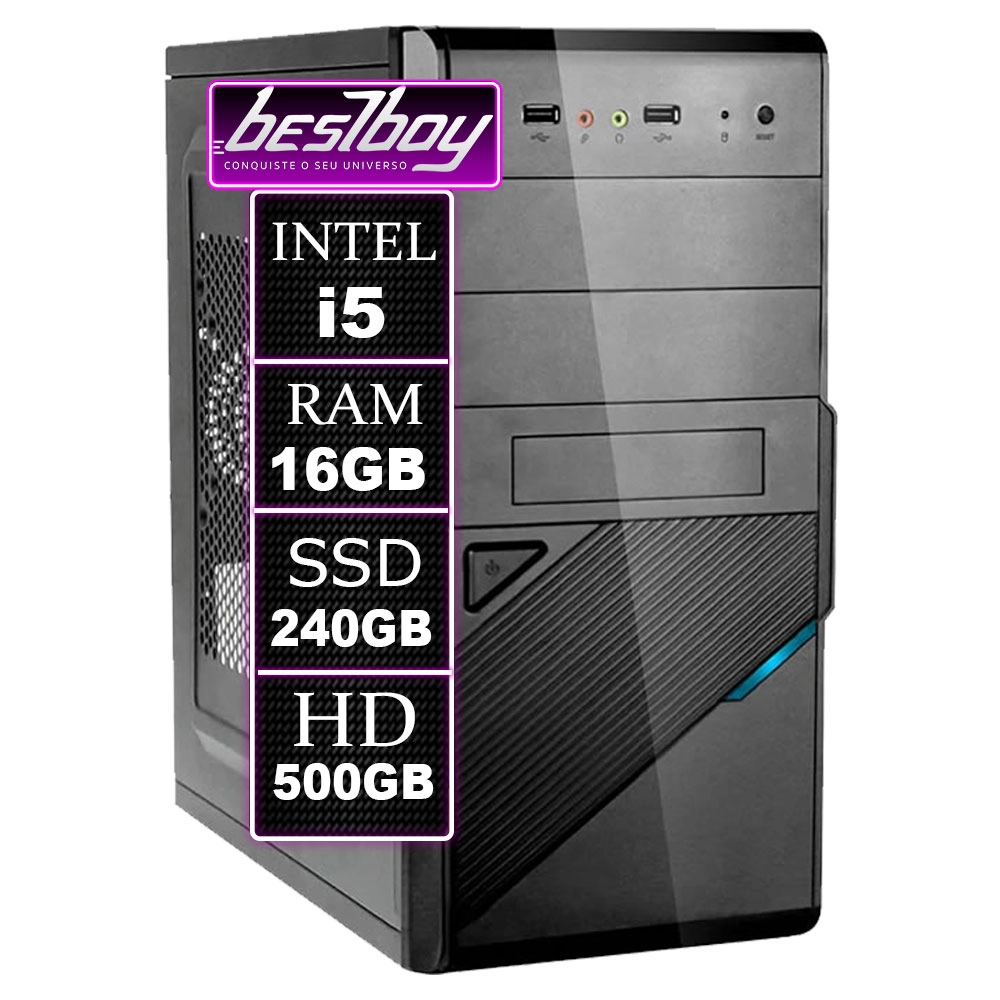 Computador I5 2° Geração 16gb Ram Ssd 256 Gb Hd 500gb Windows 10 Trial