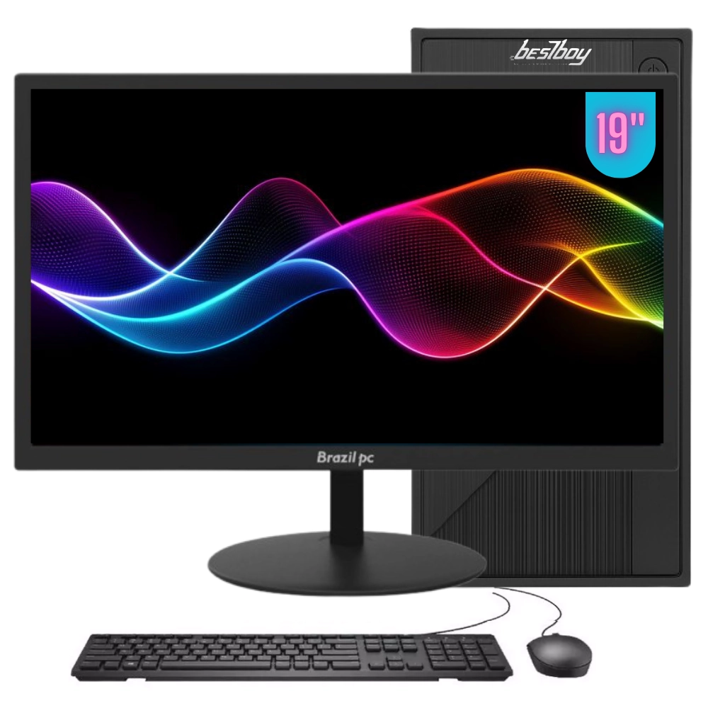Computador Office Completo Intel Core I3 4gb 500gb Kit Monitor 19 Windows 10 Trial - BestBoy 