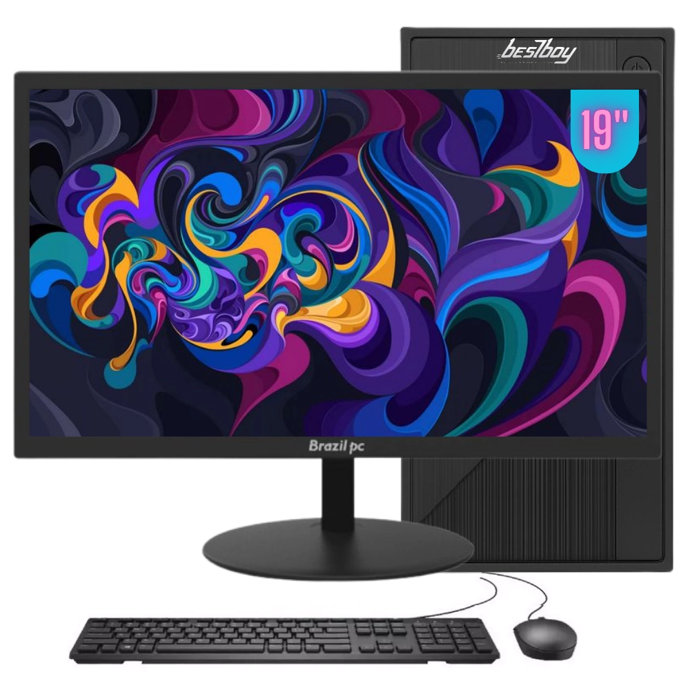 Computador Office Completo Intel Core I3 8gb Ssd 120 Gb Monitor 19" Windows 10 Trial - BestBoy
