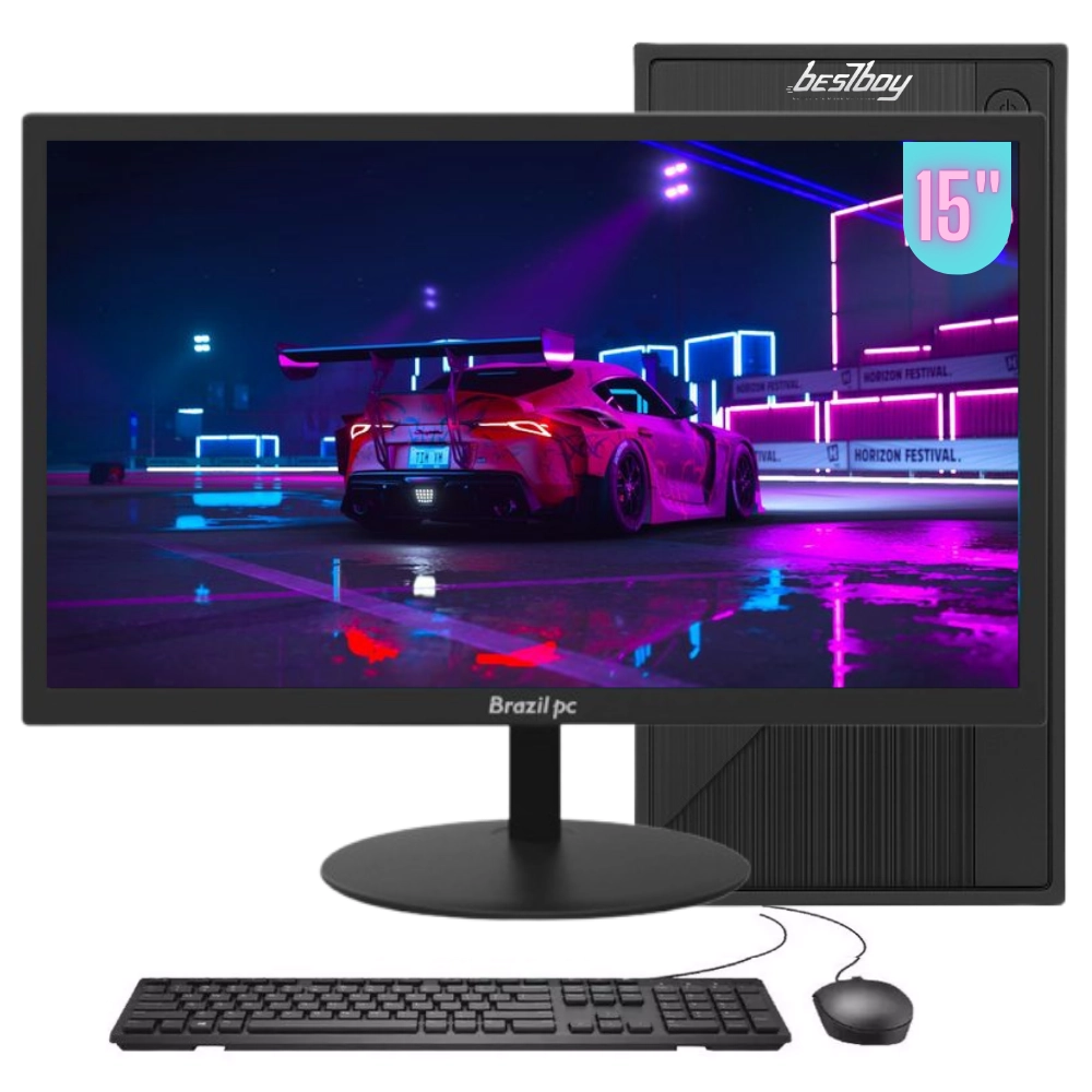 Computador Office Completo Intel Core I5 16 Gb de Ram Hd 1 Tb Monitor 15" Windows 10 Trial - BestBoy
