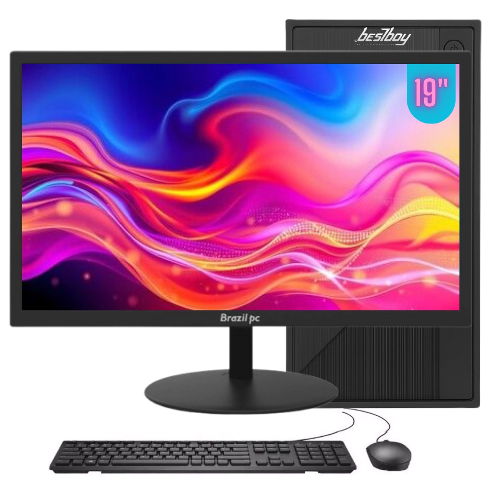 Computador Office Completo Intel Core I5 8gb Ssd 480Gb Monitor 19" Windows 10 Trial - BestBoy