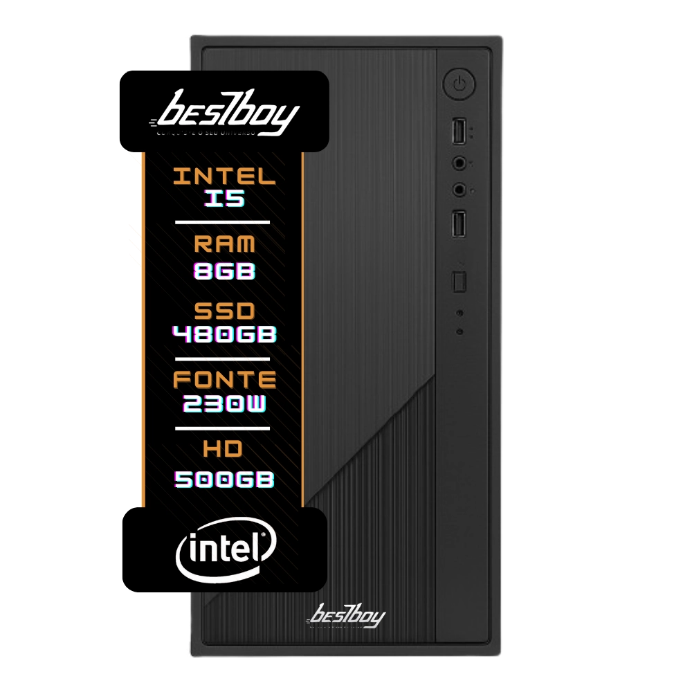 Computador Office Completo Intel Core I5 8gb Ssd 512 Gb Hd 500 Gb Monitor 19" Windows 10 Trial - BestBoy