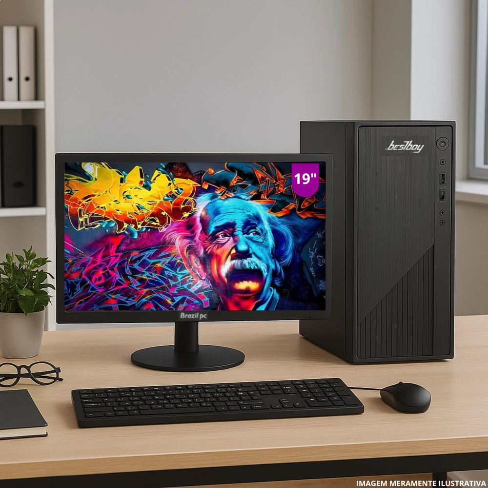 Computador Pc Cpu Completo Intel Core I3 8gb Ssd 256 Gb Monitor 19" Windows 10