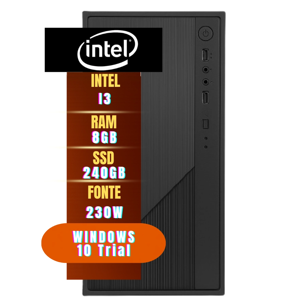 Computador Pc Office Bestboy I3 3º 8gb Ram Ssd 240gb Windows 10 Trial