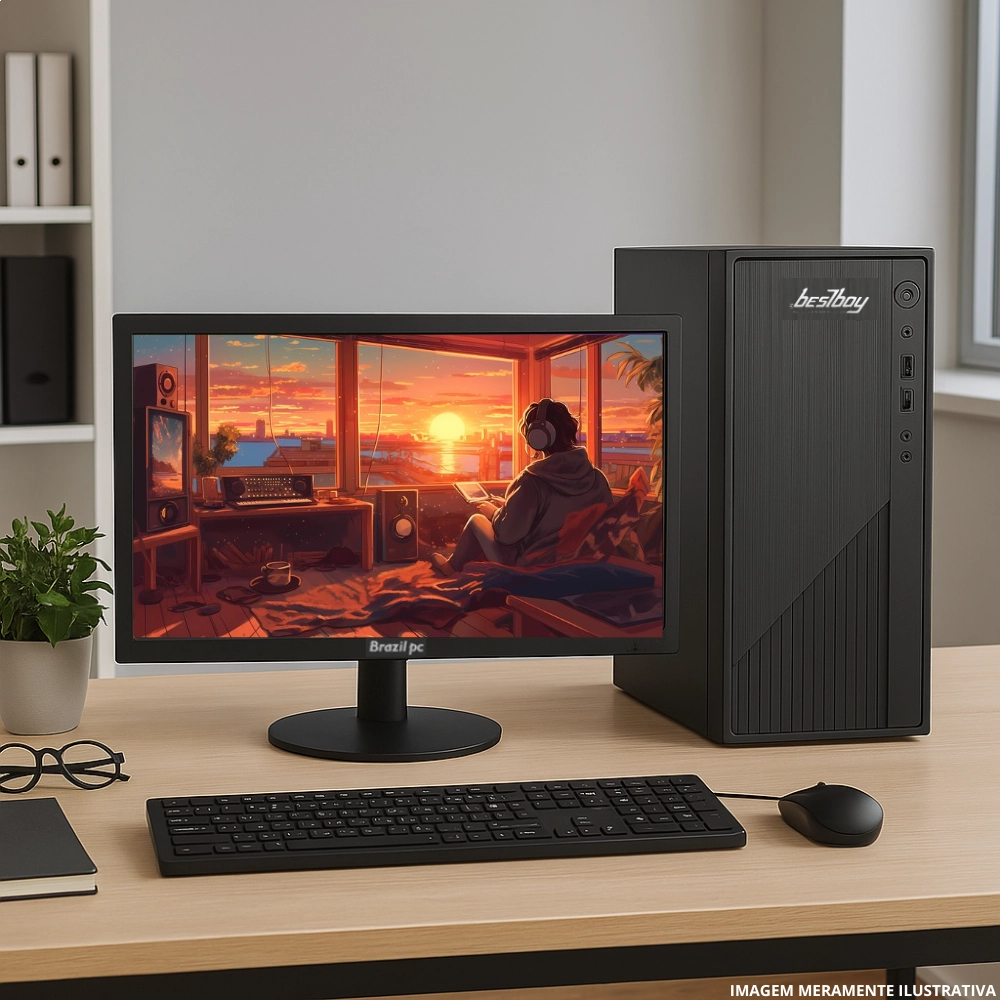 Computador Pc Office Completo Bestboy Intel Core I5 3º 8GB RAM SSD 240GB Kit Teclado e Mouse Monitor 20
