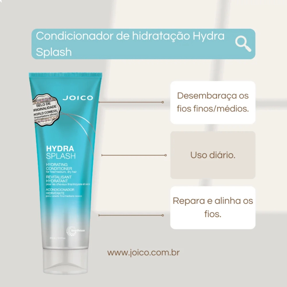 CONDICIONADOR CAPILAR HYDRA SPLASH HYDRATING 250ML JOICO