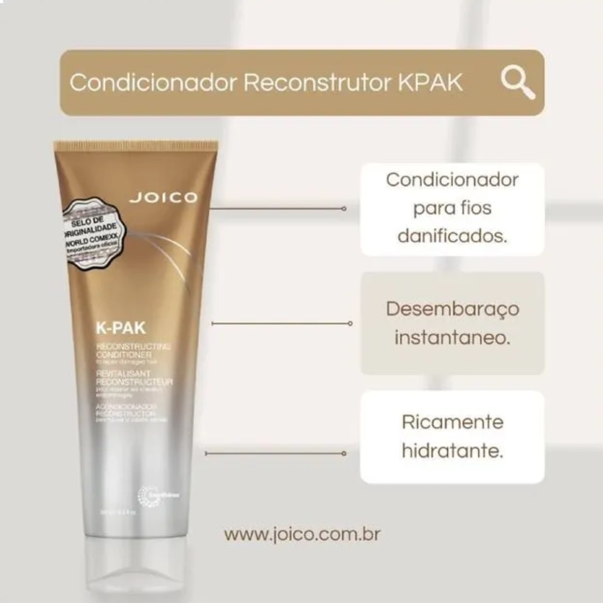 CONDICIONADOR CAPILAR JOICO K-PAK REPAIR DEMAGE 250ML