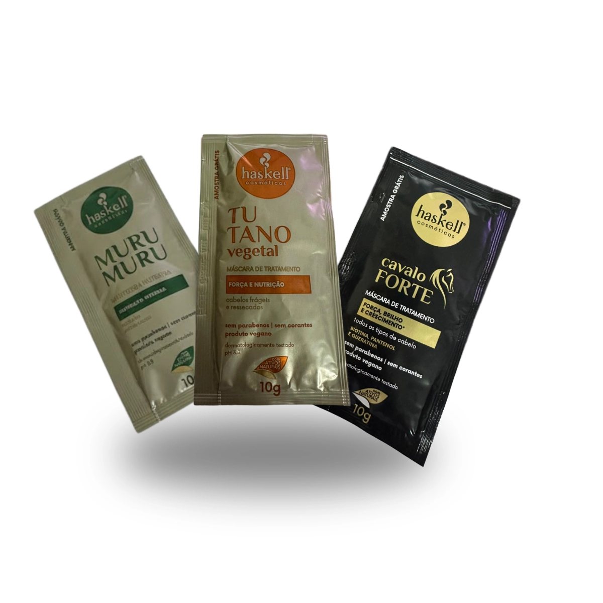 CONDICIONADOR CAVALO FORTE 1L HASKELL PLUS KIT FORÇA TOTAL E NUTRIÇÃO 10GR