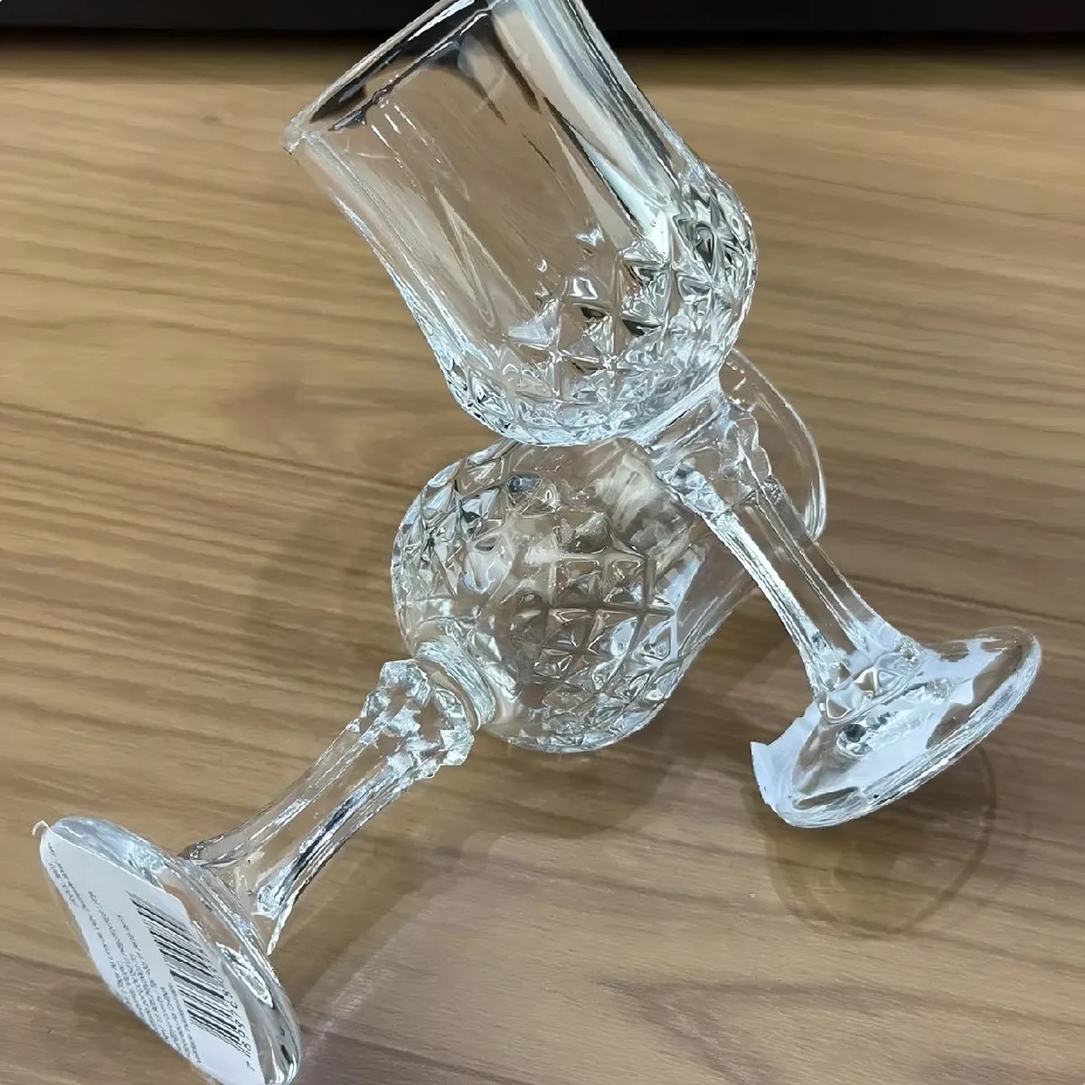 CONJUNTO 6 TAÇAS DE VIDRO PARA LICOR LYOR DIAMANTE 50ML CONJUNTO 6 TAÇAS DE VIDRO PARA LICOR LYOR DIAMANTE 50ML