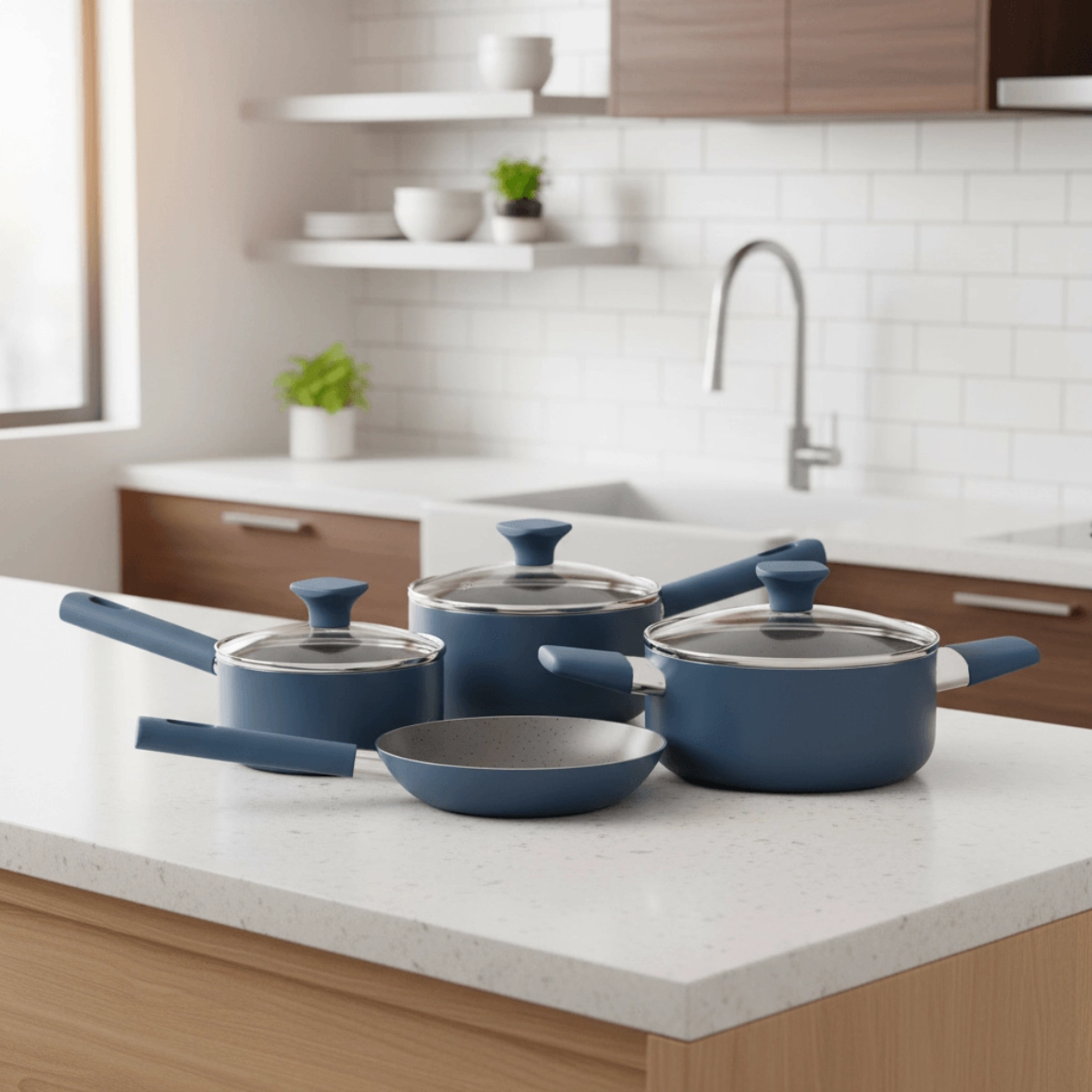 CONJUNTO PANELAS ANTIADERENTES 4 PEÇAS EURO HOME INTENSE AZUL 