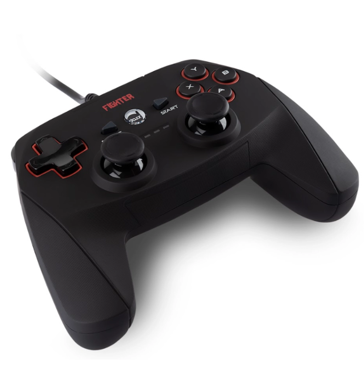 CONTROLE COM FIO DOUBLE SHOCK FIGHTER USB 2.0 PC E PS3