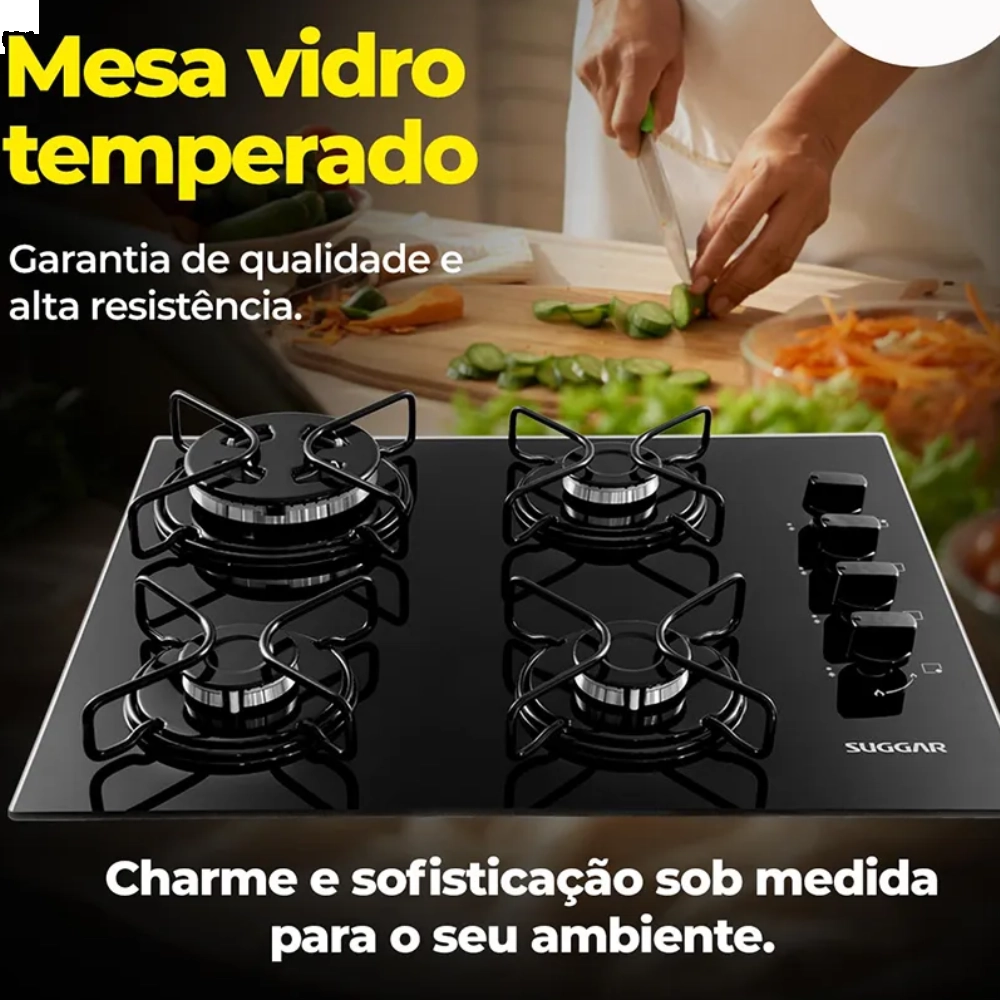 Cooktop 4 Bocas Fg4004avp a Gás Cooktop 4 Bocas Fg4004avp a Gás