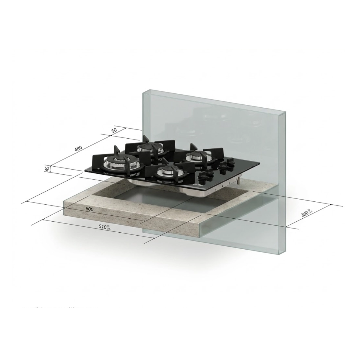 COOKTOP 4 BOCAS FISCHER INFINITY TRIPLA CHAMA A GAS BIVOLT COOKTOP 4 BOCAS FISCHER INFINITY TRIPLA CHAMA A GAS BIVOLT