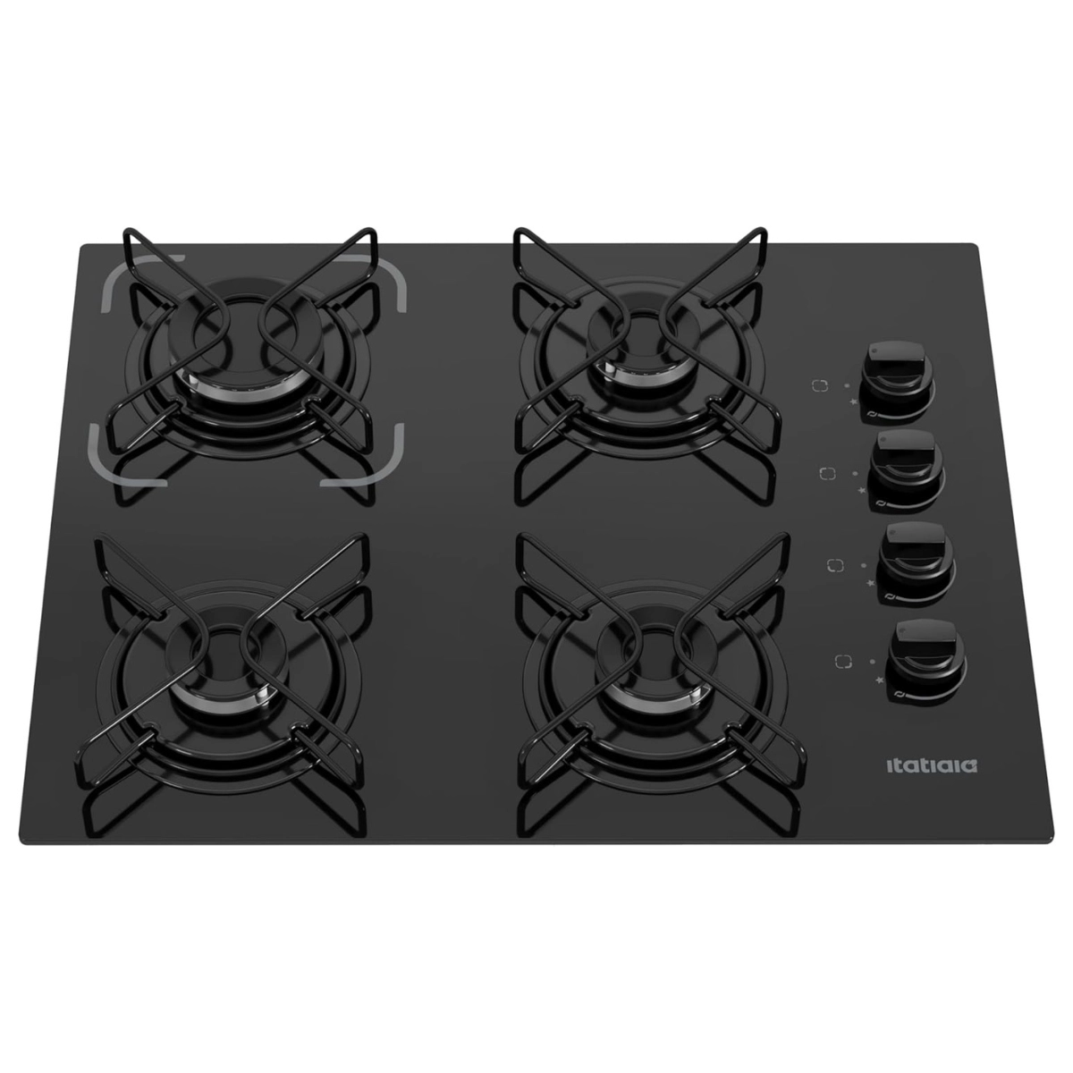 Cooktop 4 Bocas Itatiaia Essencial com Mesa de Vidro Temperado Preto Bivolt Cooktop 4 Bocas Itatiaia Essencial com Mesa de Vidro Temperado Preto Bivolt