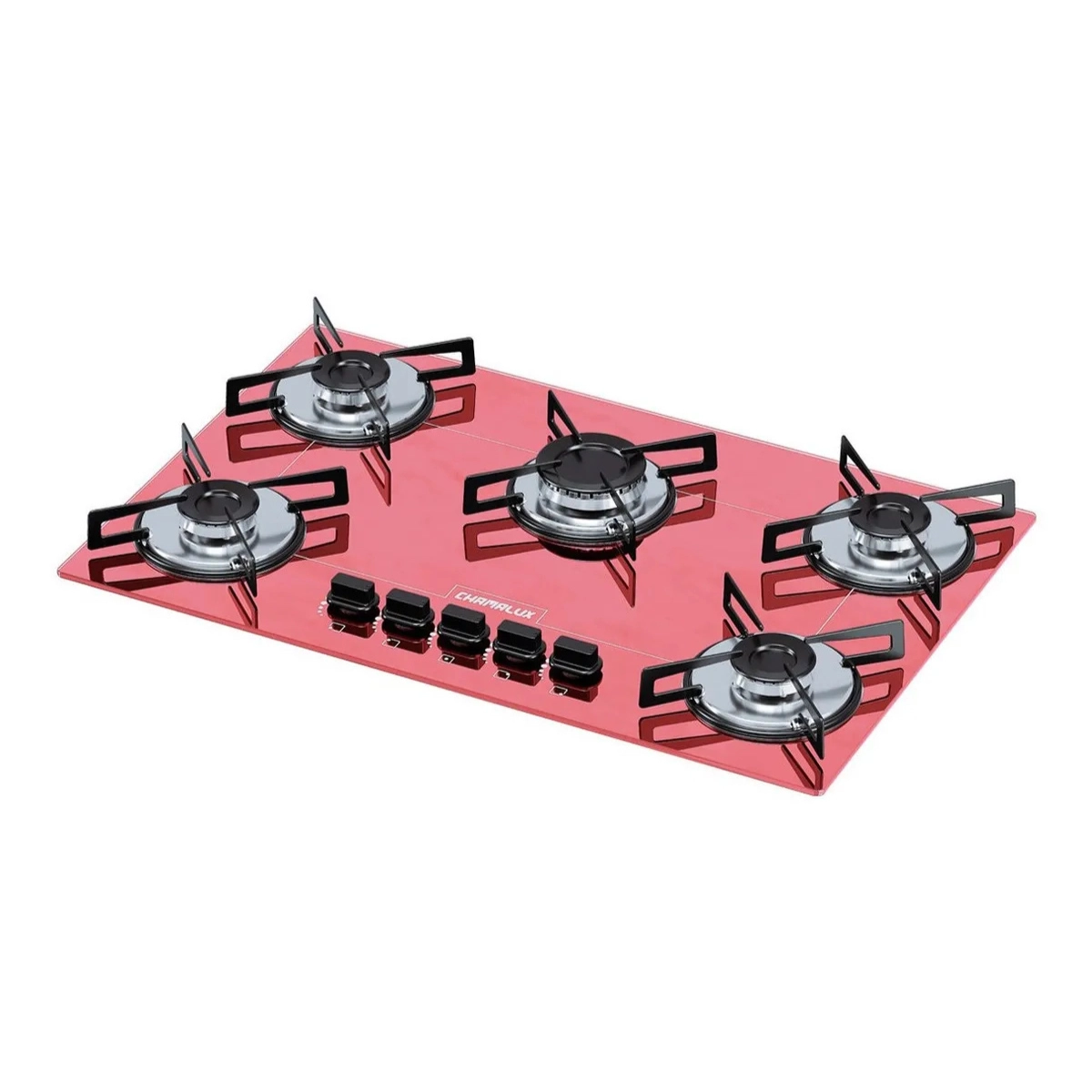 COOKTOP 5 BOCAS CHAMALUX BIVOLT ULTRA CHAMA TREMPE ARAMADA ROSA COOKTOP 5 BOCAS CHAMALUX BIVOLT ULTRA CHAMA TREMPE ARAMADA ROSA