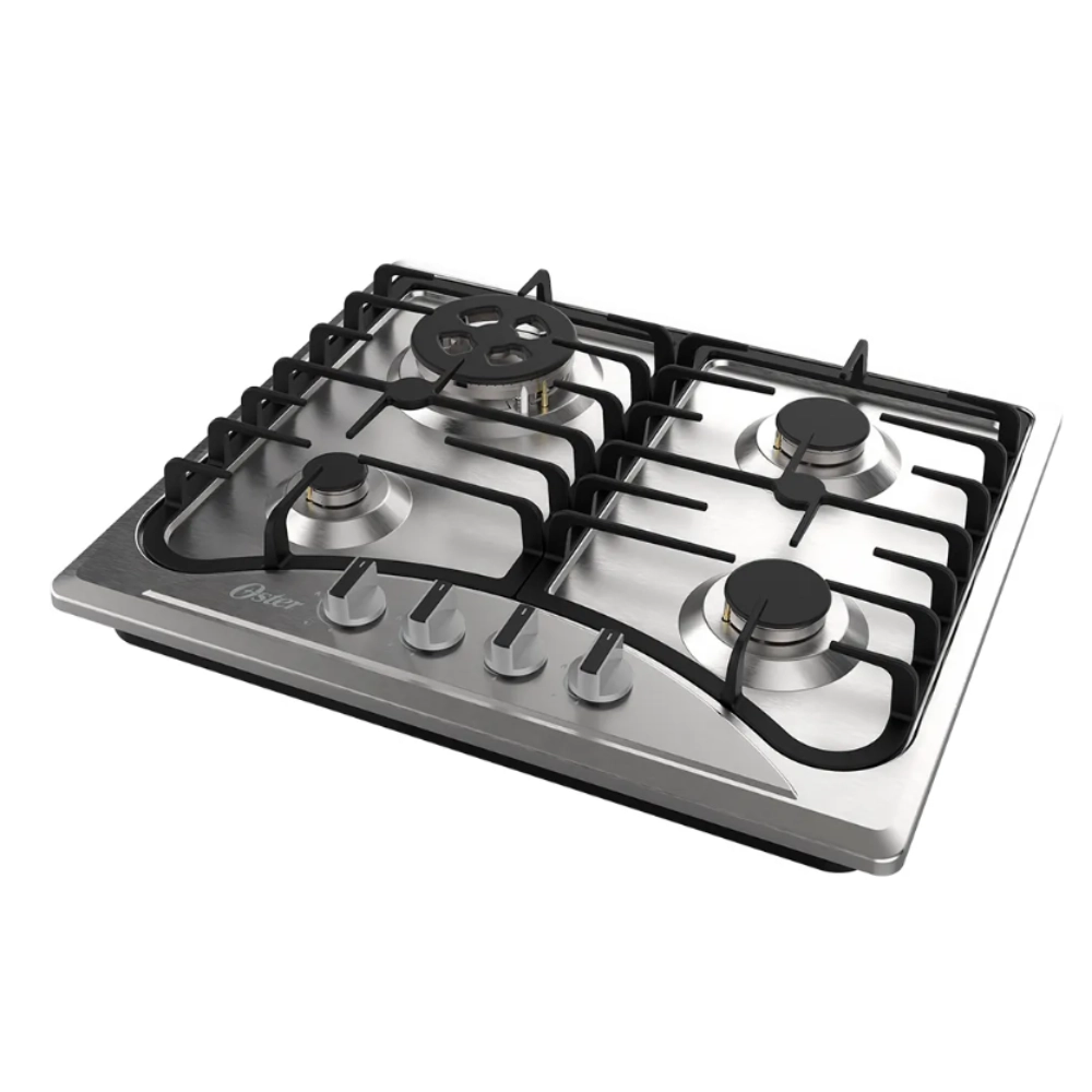 Cooktop a Gás Inox 4 Bocas Oster Premium Semiprofissional Bivolt Cooktop a Gás Inox 4 Bocas Oster Premium Semiprofissional Bivolt