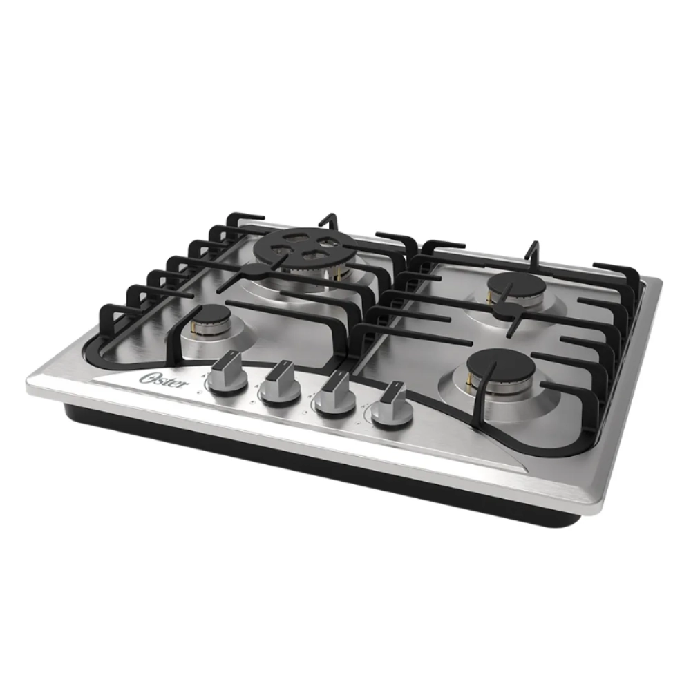 Cooktop a Gás Inox 4 Bocas Oster Premium Semiprofissional Bivolt Cooktop a Gás Inox 4 Bocas Oster Premium Semiprofissional Bivolt