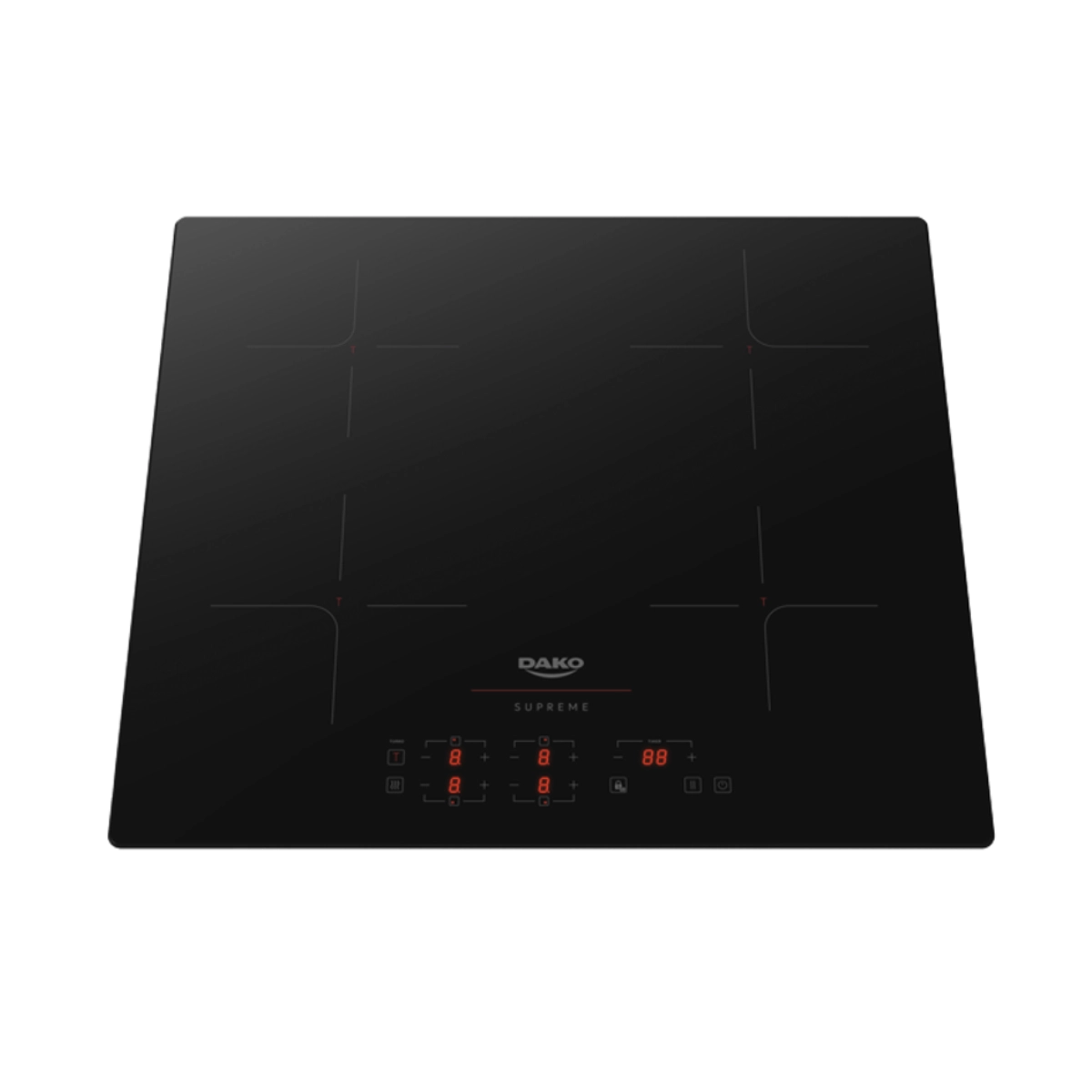 COOKTOP DE INDUÇÃO 4 BOCAS DAKO SUPREME PRETO 220V