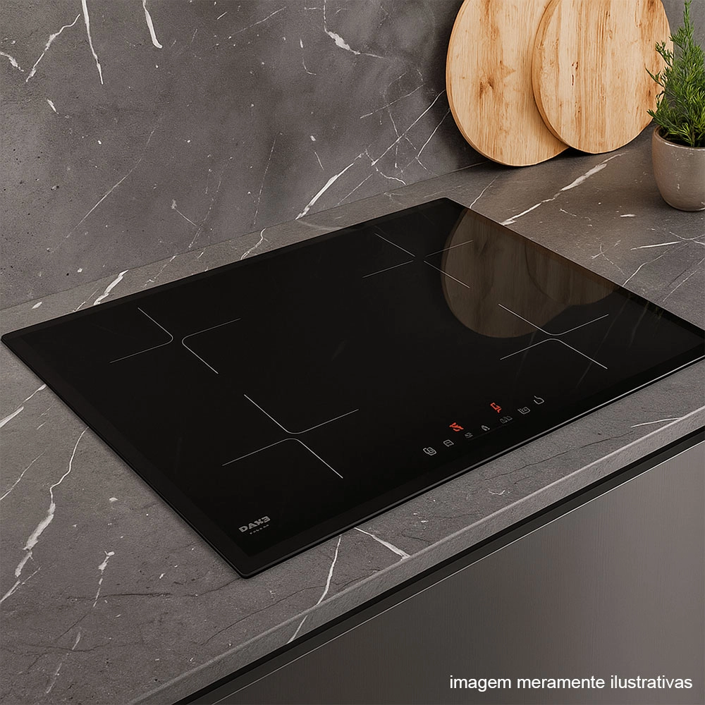 COOKTOP DE INDUÇÃO DAKO SELECT 5 BOCAS C/ 2 ZONAS FLEXÍVEIS 220V COOKTOP DE INDUÇÃO DAKO SELECT 5 BOCAS C/ 2 ZONAS FLEXÍVEIS 220V