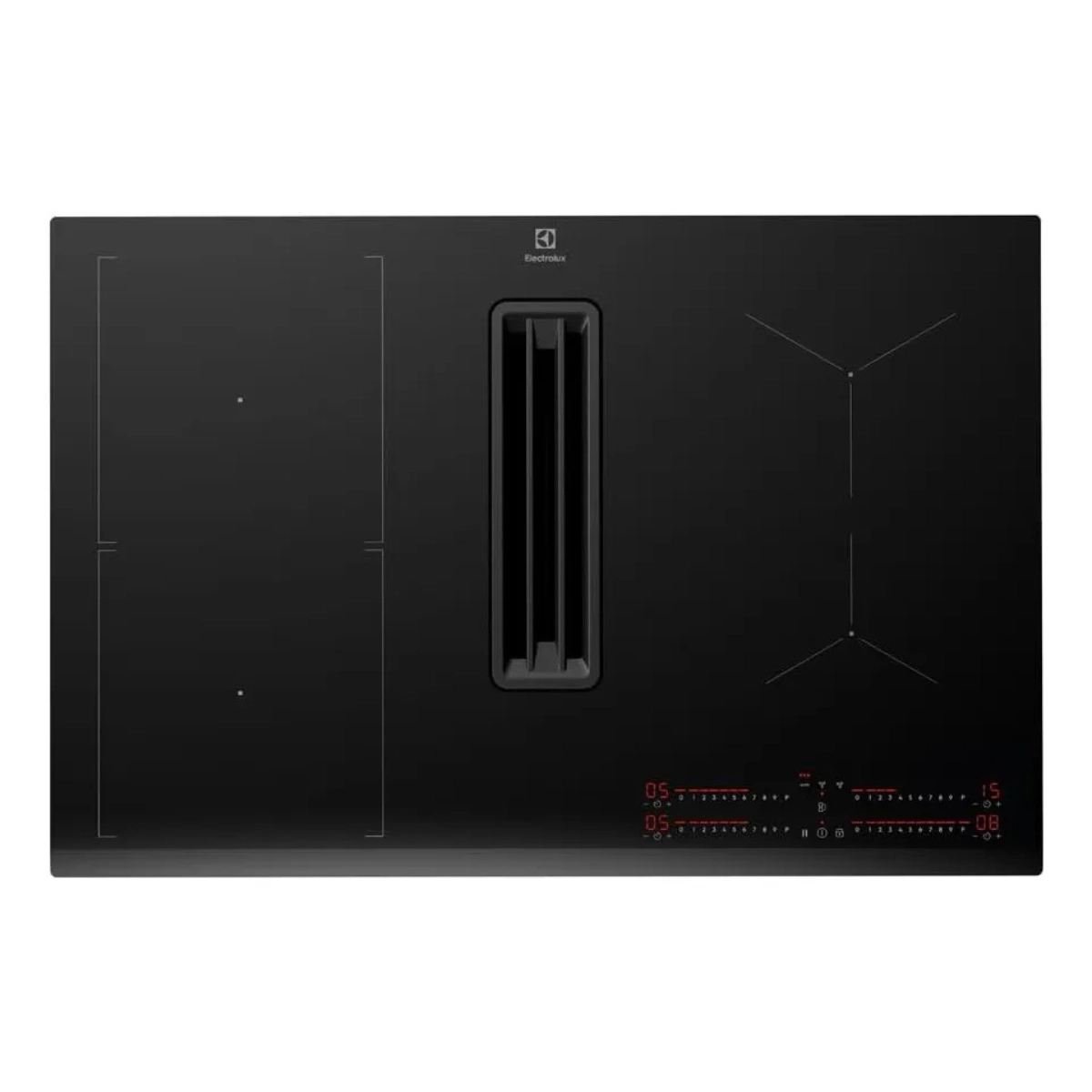 COOKTOP INDUÇÃO 2 EM 1 COM COIFA ELECTROLUX IE8CH PRETO