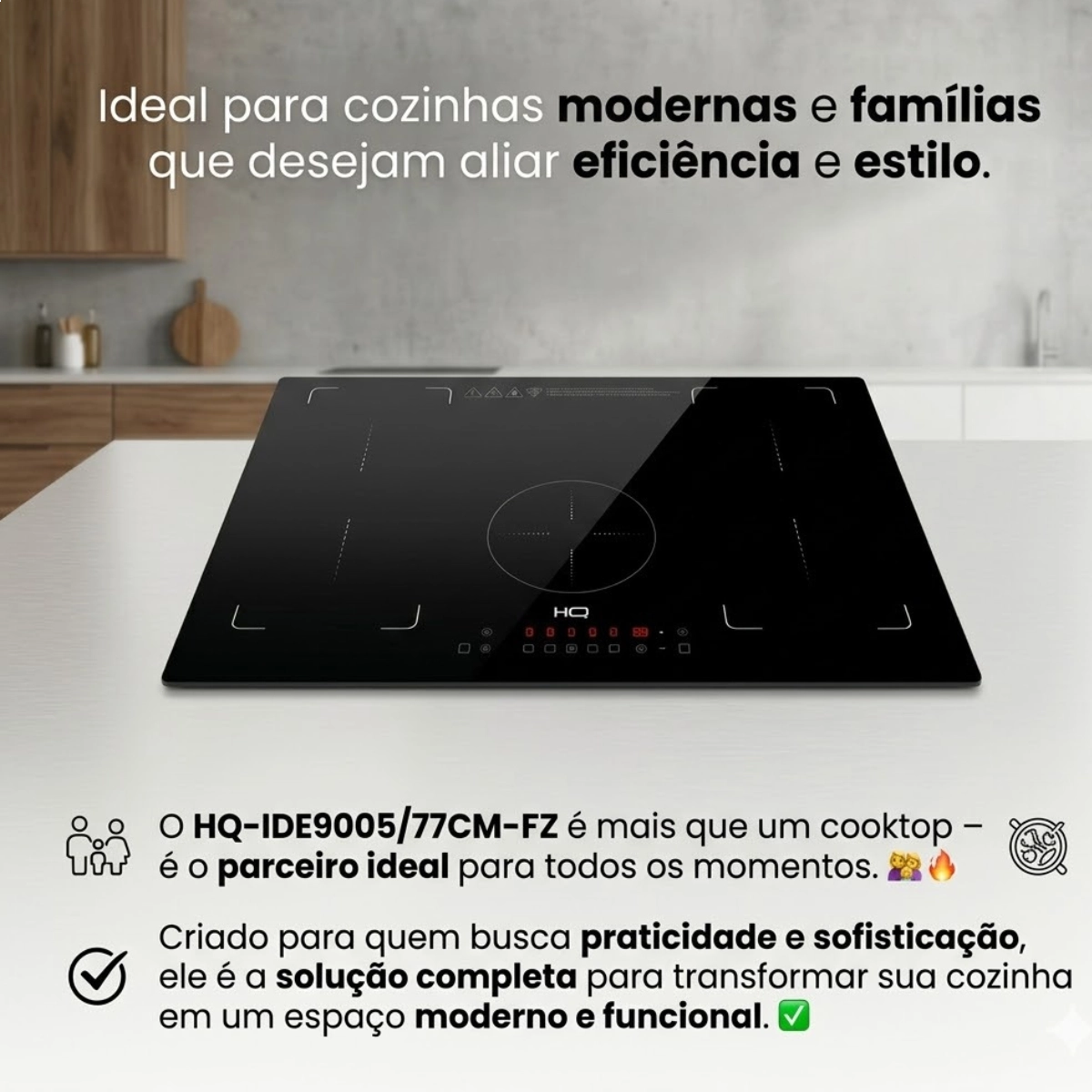 COOKTOP POR INDUÇÃO 5 BOCAS PAINEL TOUCH HQ FREE ZONE 220V COOKTOP POR INDUÇÃO 5 BOCAS PAINEL TOUCH HQ FREE ZONE 220V