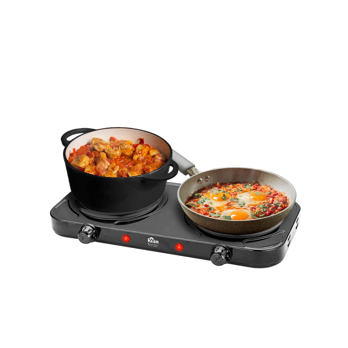 COOKTOP PORTÁTIL ELÉTRICO FG101 2 BOCAS PRETO 127V KIAN COOKTOP PORTÁTIL ELÉTRICO FG101 2 BOCAS PRETO 127V KIAN