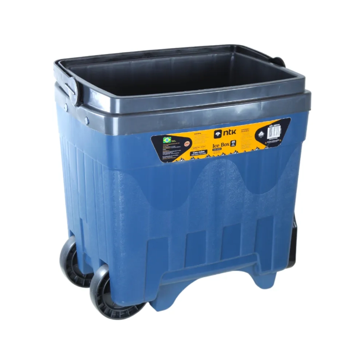 COOLER ICE BOX NAUTIKA 34 LITROS COM RODINHA AZUL 