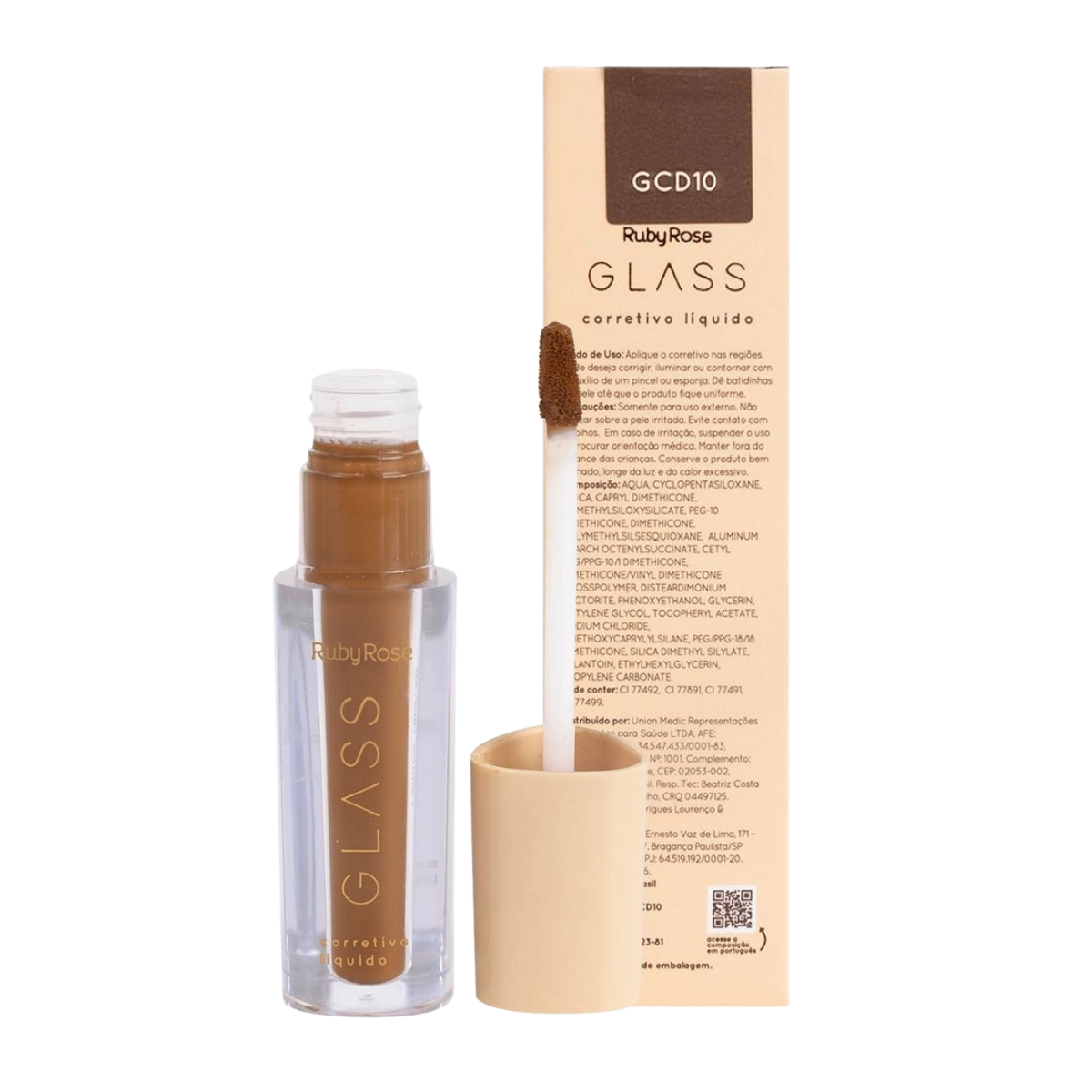 CORRETIVO LÍQUIDO GCD10 GLASS RUBY ROSE CORRETIVO LÍQUIDO GCD10 GLASS RUBY ROSE