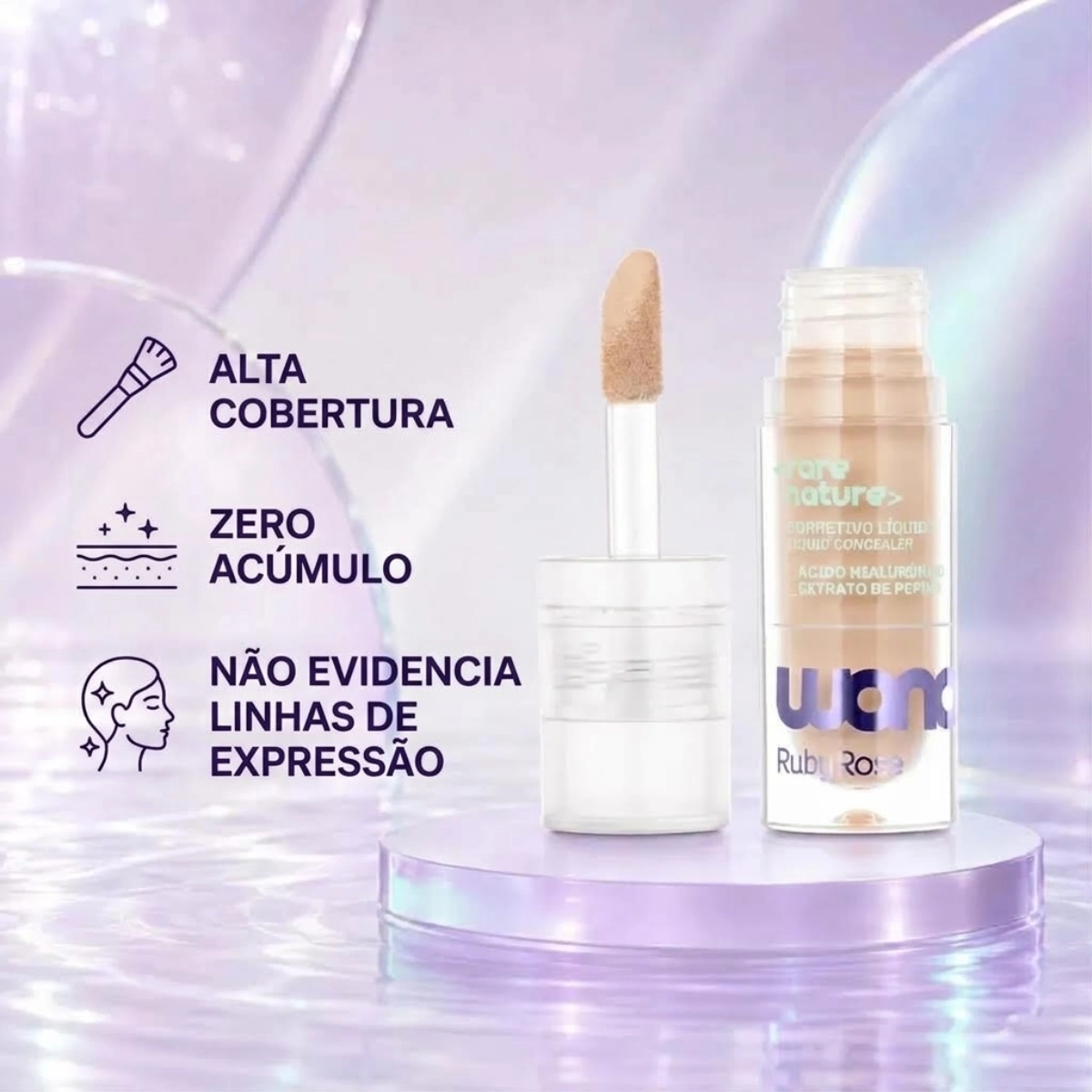 CORRETIVO LÍQUIDO RARE NATURE LINHA WONDER RN20 RUBY ROSE
