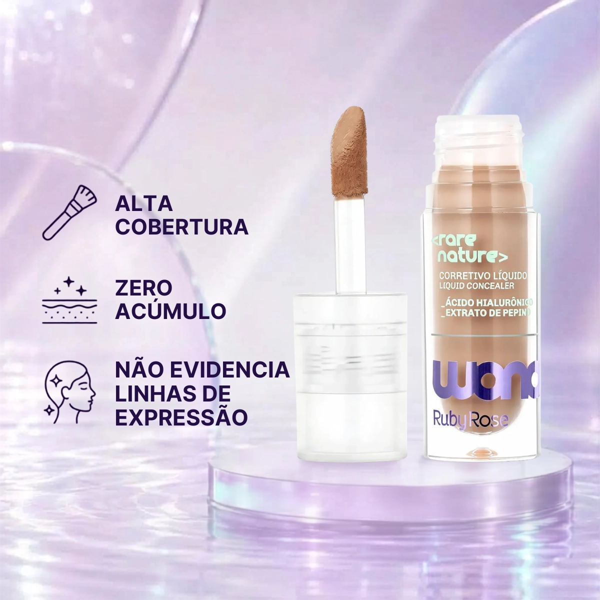 CORRETIVO LÍQUIDO RARE NATURE LINHA WONDER RN30 RUBY ROSE